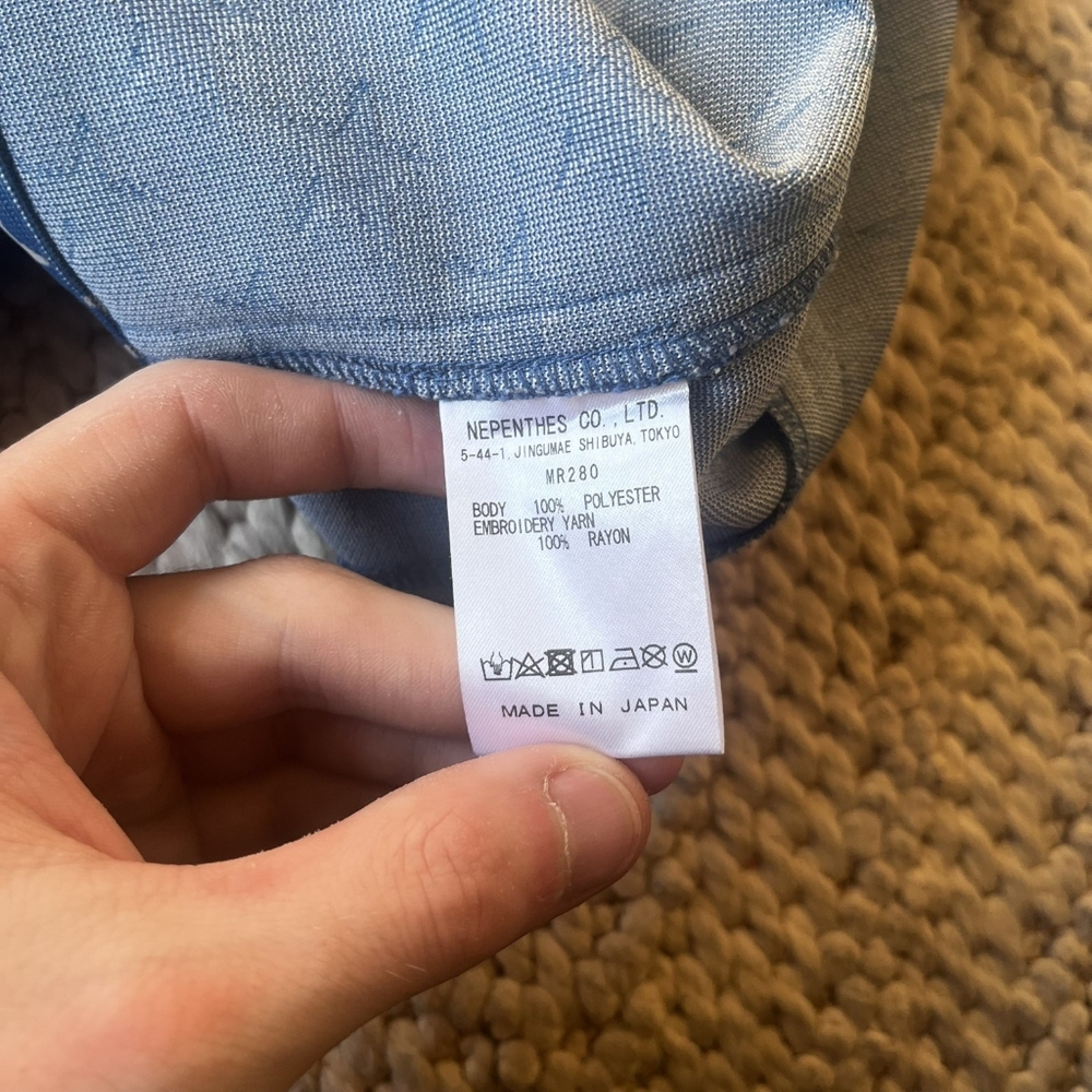 Needles SS23 'Penny Jean' Blue Lightweight Button Up Jacket - Picture 6 of 7